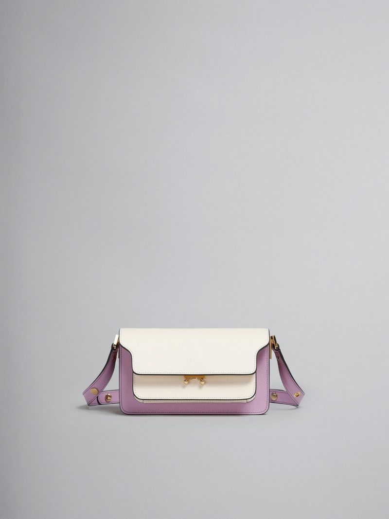 Marni Lilac Saffiano Läder Ew Trunk Bag Lila | SEJZR55699