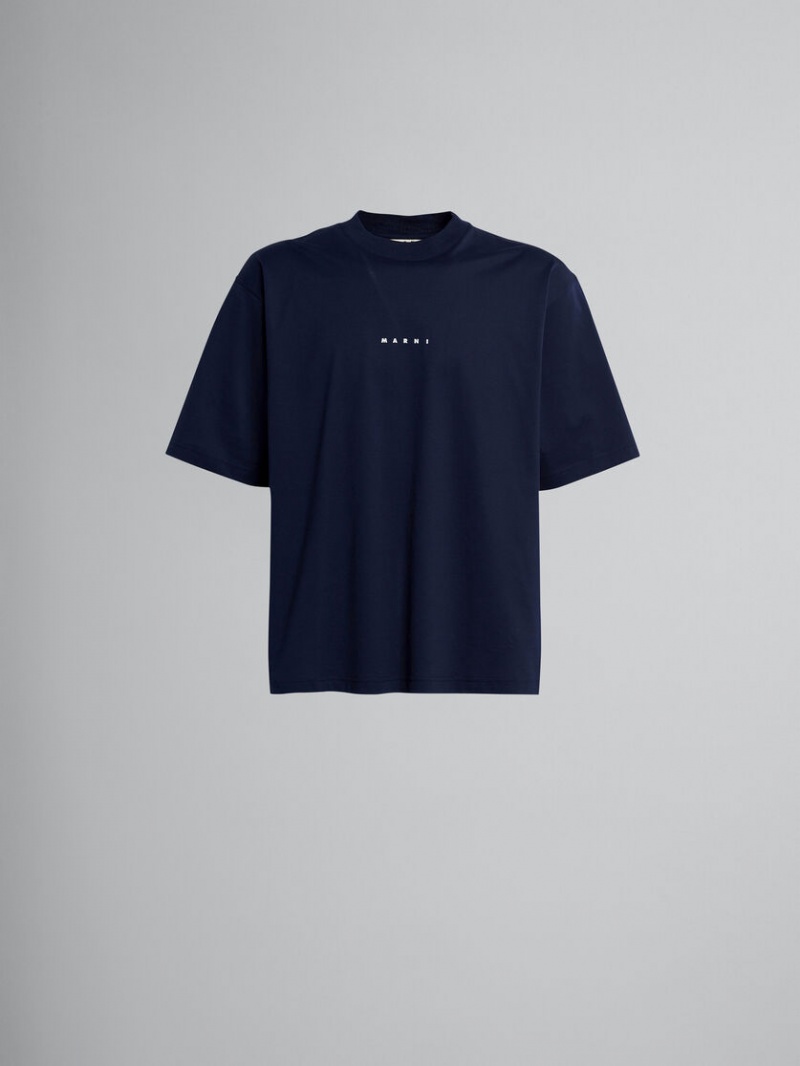 Marni Logo T-shirt Svarta | QSEUV41331