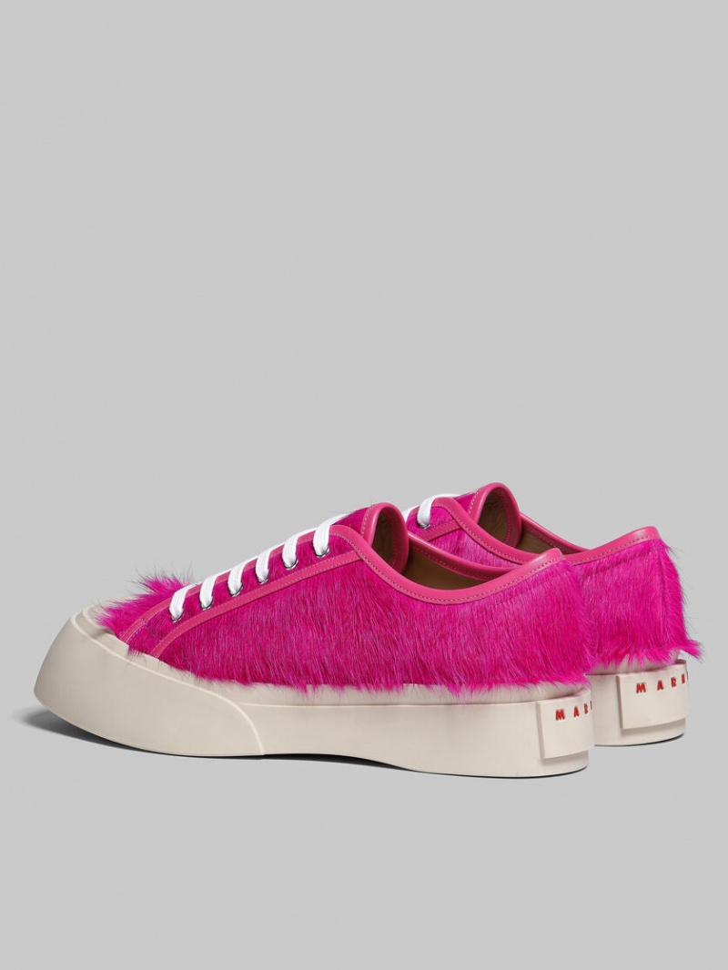 Marni Long-hair Calfskin Pablo Sneaker Fuchsia | SEICD34398