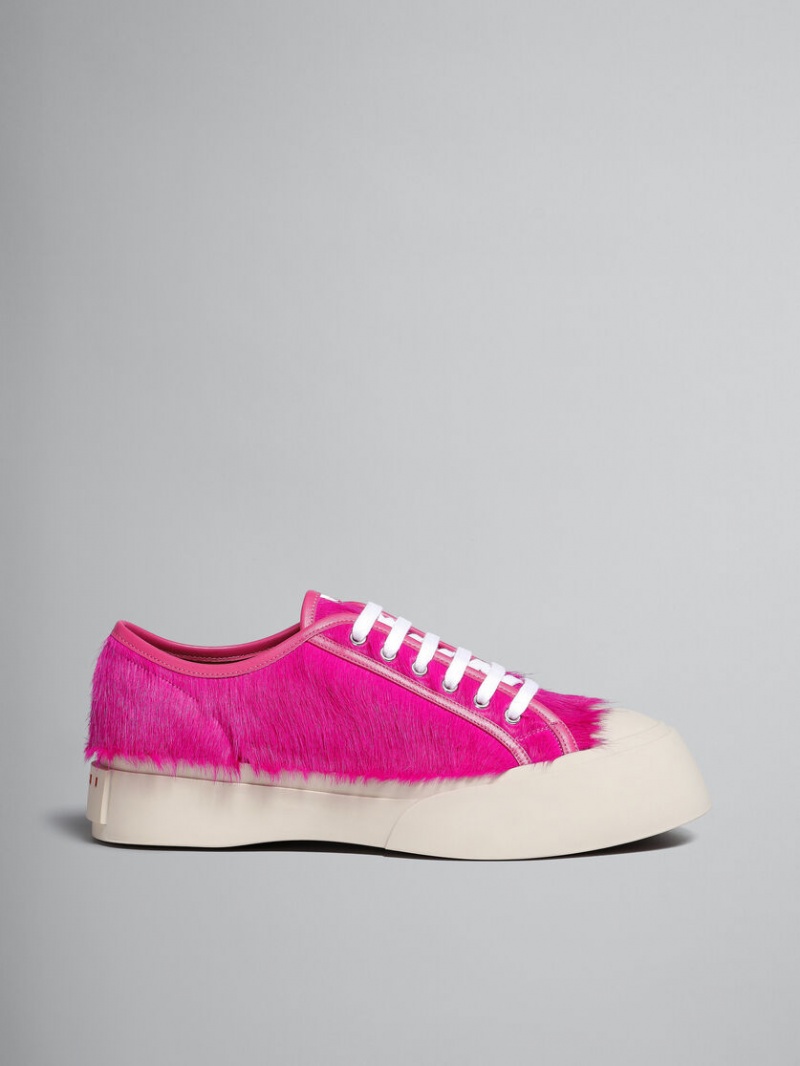 Marni Long-hair Calfskin Pablo Sneaker Fuchsia | GSEEC82845