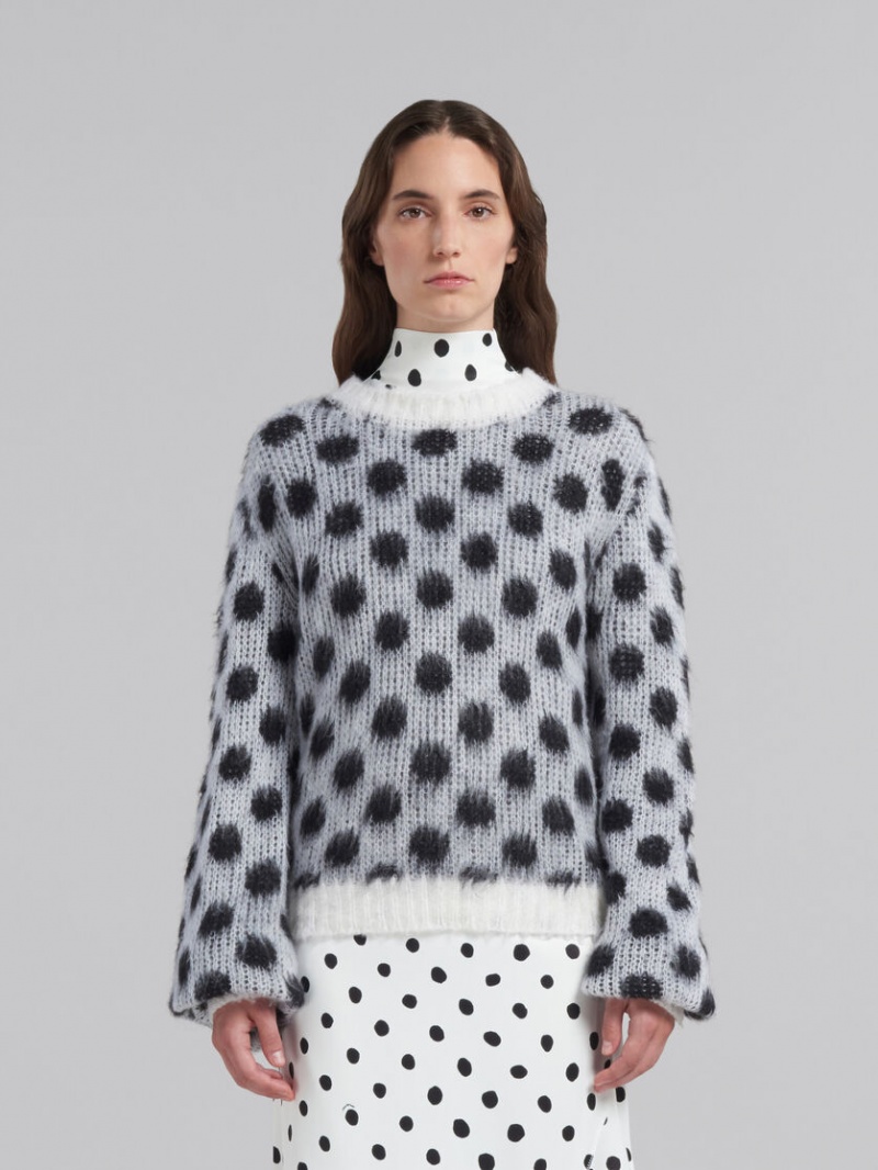 Marni Mohair Jumper With Polka Dots Vita | SEQCS16650