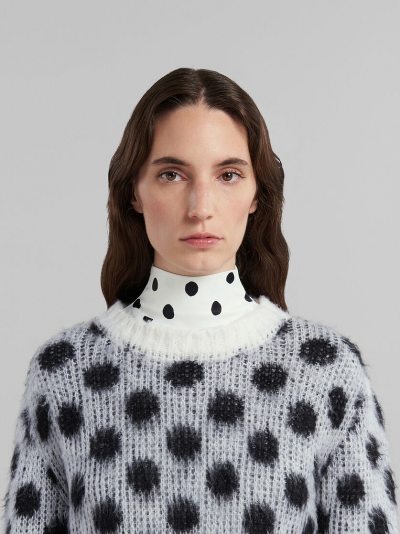 Marni Mohair Jumper With Polka Dots Vita | SEQCS16650