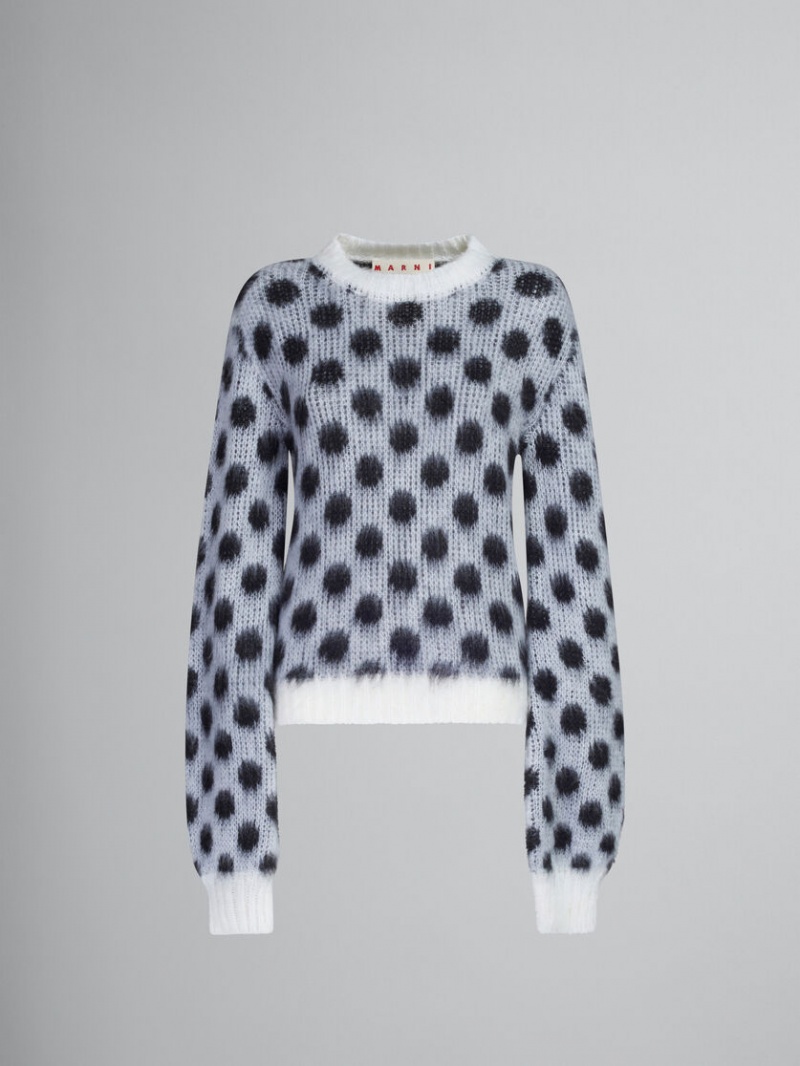 Marni Mohair Jumper With Polka Dots Vita | SEQCS16650