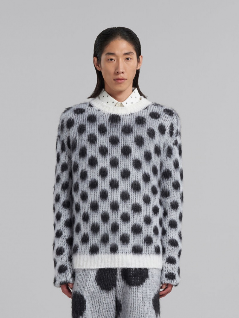 Marni Mohair Jumper With Polka Dots Vita | YSEVQ89999