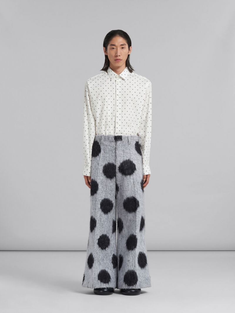 Marni Mohair Trousers With Maxi Polka Dots Vita | SEIIZ27653