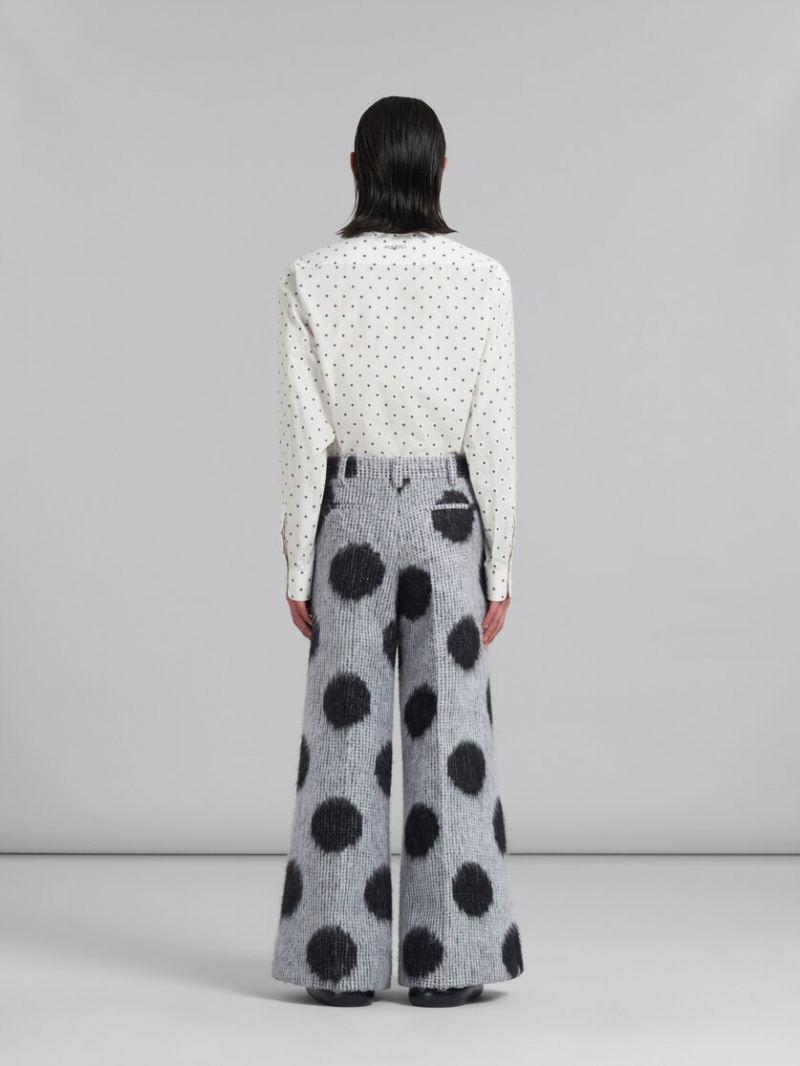 Marni Mohair Trousers With Maxi Polka Dots Vita | SEIIZ27653