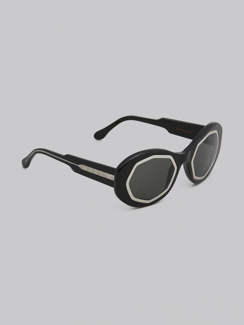 Marni Mount Brumo Acetate Svarta | SEJKU10200