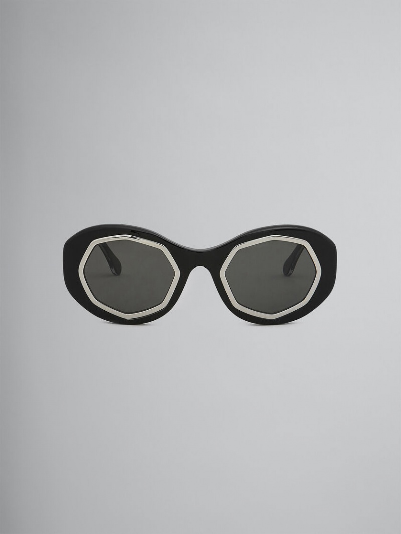 Marni Mount Brumo Acetate Svarta | SEJKU10200