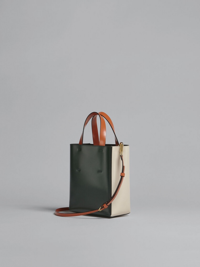 Marni Museo Bag Calfskin With Shoulder Rem Vita Gröna | SEJVR82372