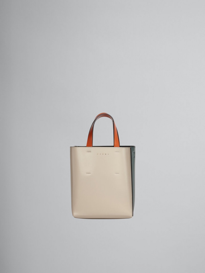 Marni Museo Bag Calfskin With Shoulder Rem Vita Gröna | SEJVR82372