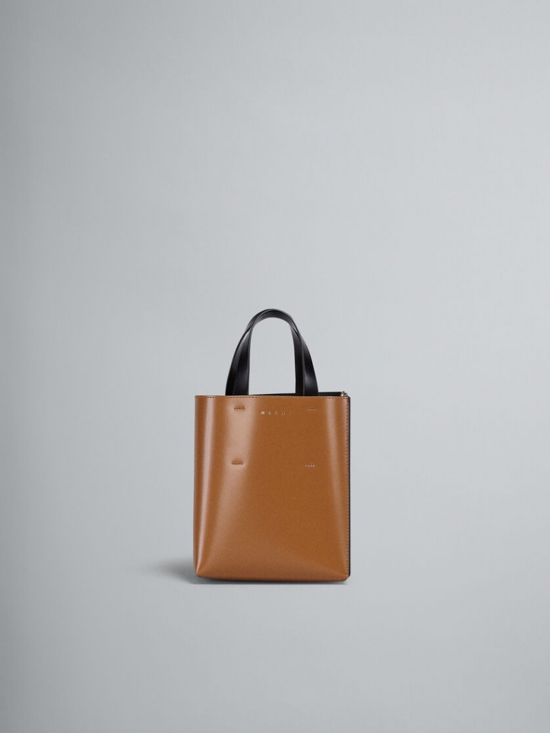 Marni Museo Mini Bag Läder Svarta Bruna | LSESX57453