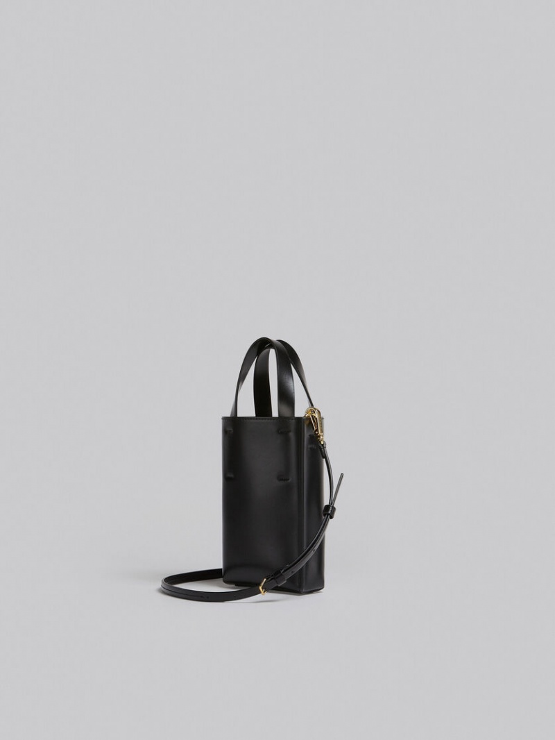 Marni Museo Nano Bag Läder Svarta | ZSENQ97300