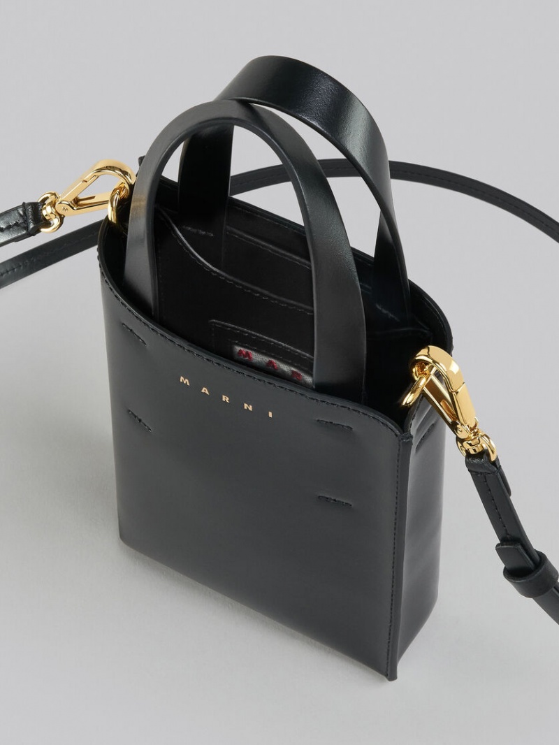 Marni Museo Nano Bag Läder Svarta | ZSENQ97300