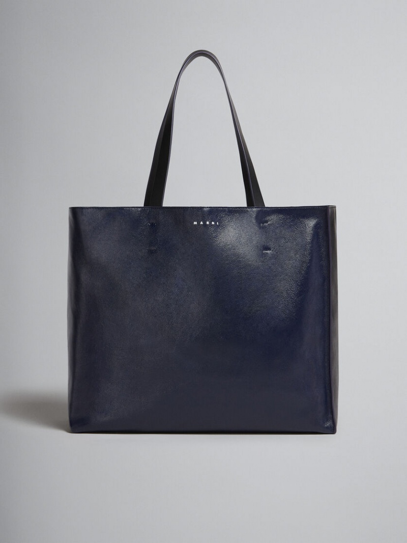 Marni Museo Soft Bag Läder Blå Svarta | LSESX61577