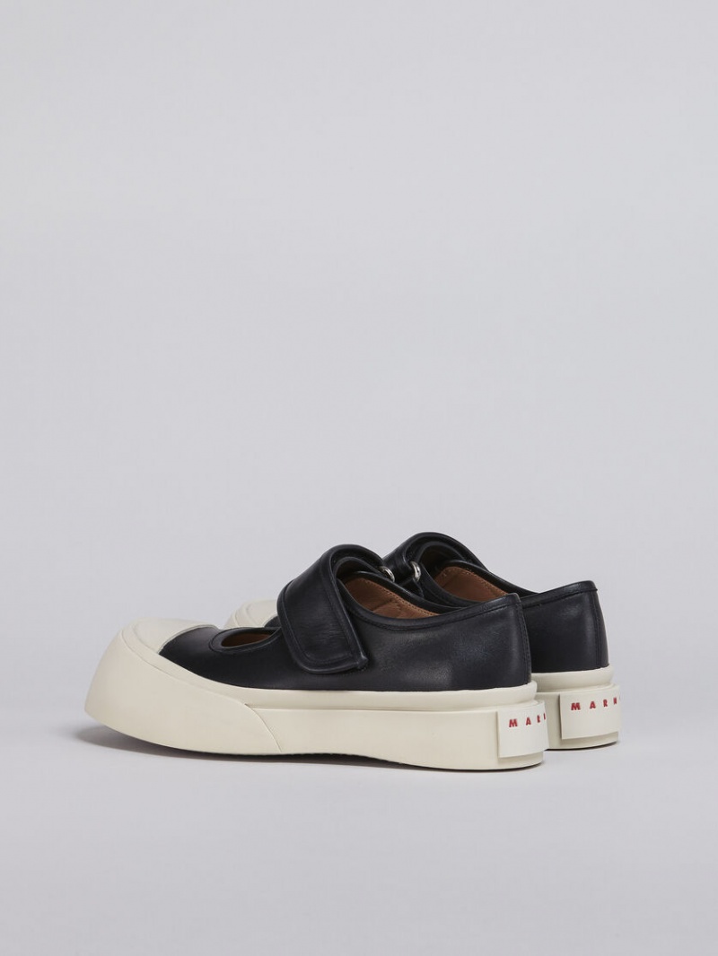 Marni Nappa Läder Mary Jane Sneaker Svarta | XSEBH28974