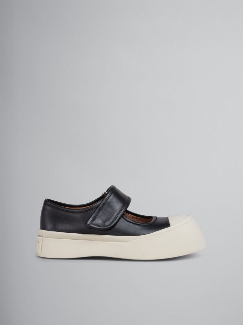 Marni Nappa Läder Mary Jane Sneaker Svarta | XSEBH28974