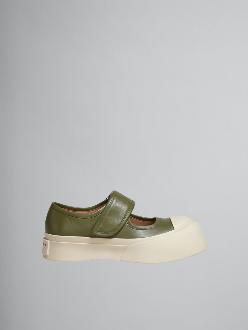 Marni Nappa Läder Pablo Mary-jane Sneaker Gröna | SEZPD84256