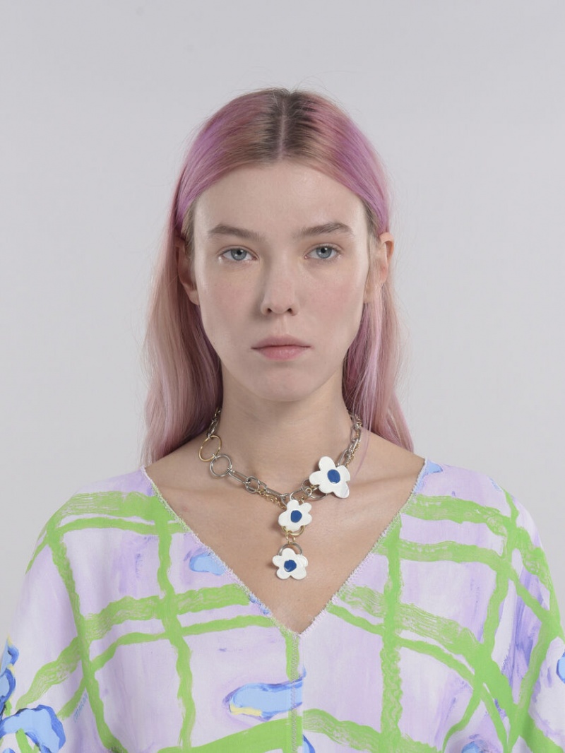 Marni Necklace With Flowers Vita | SEEAH26708