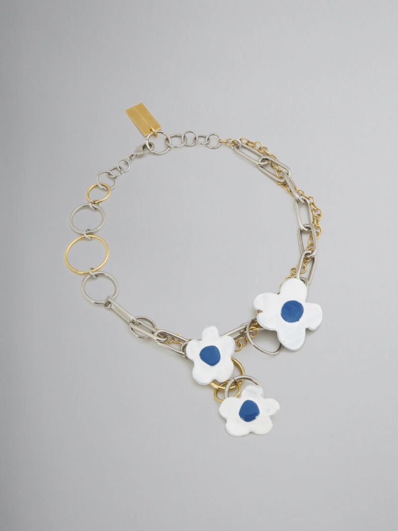 Marni Necklace With Flowers Vita | SEEAH26708