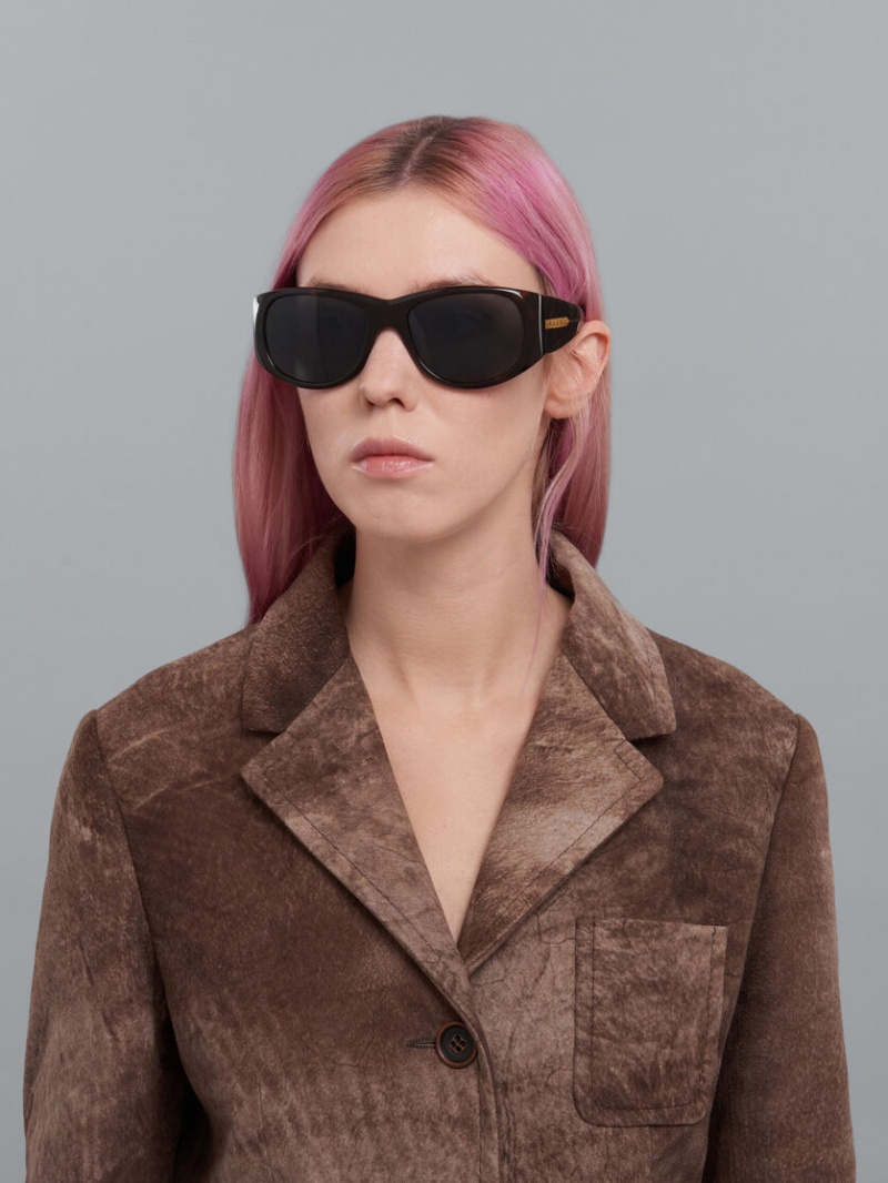 Marni Orinoco River Acetate Bruna Svarta | SSEVO98899