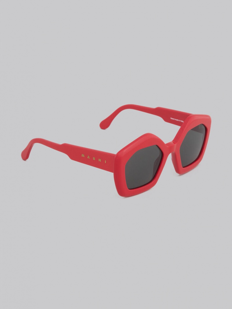 Marni Red Acetate Laughing Waters Röda | SENEJ40817