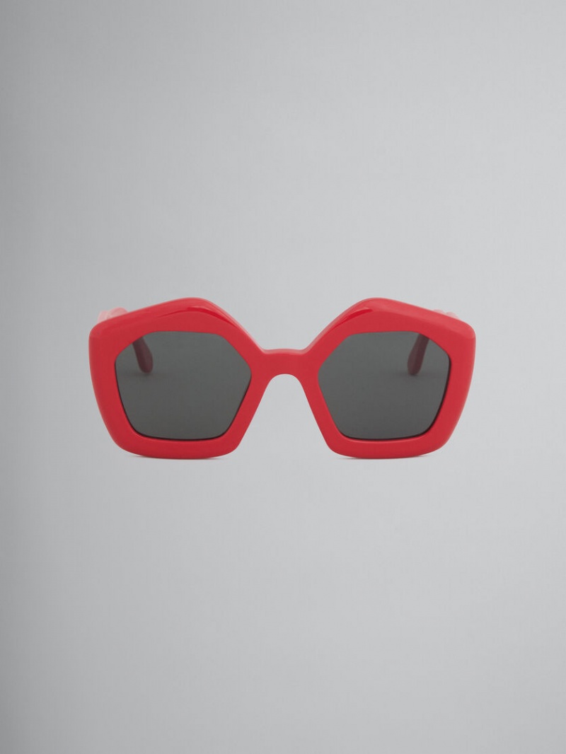 Marni Red Acetate Laughing Waters Röda | SENEJ40817