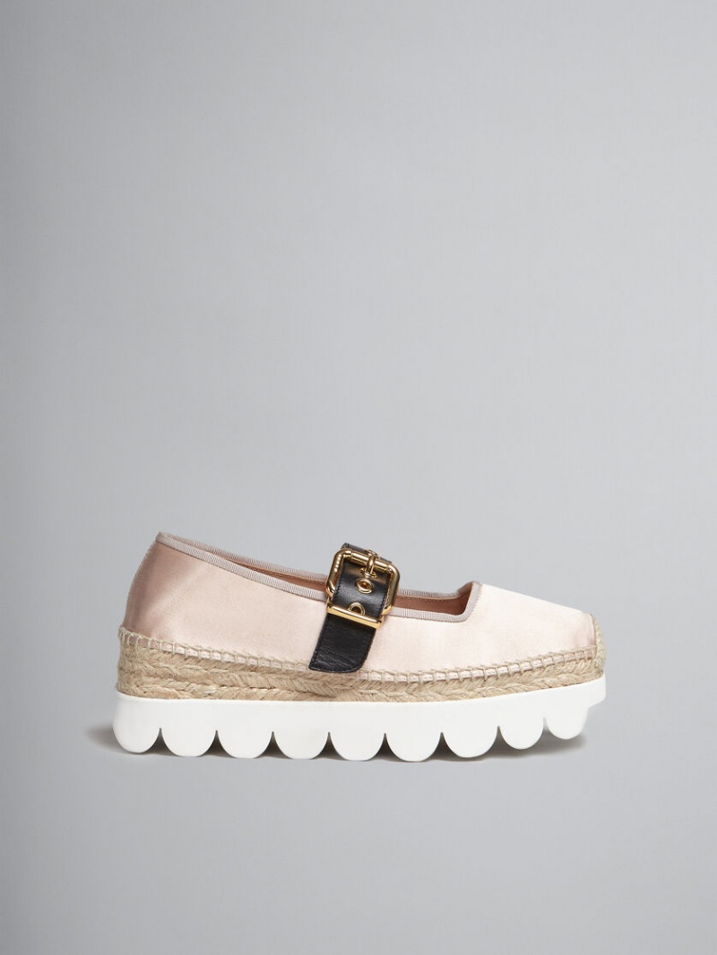 Marni Satin Petal Espadrillas Rosa | BSESO44546