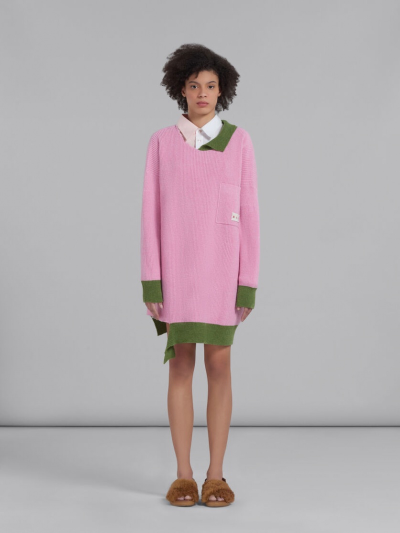 Marni Shetland Ull And Bomull Rosa | SEJBT52500