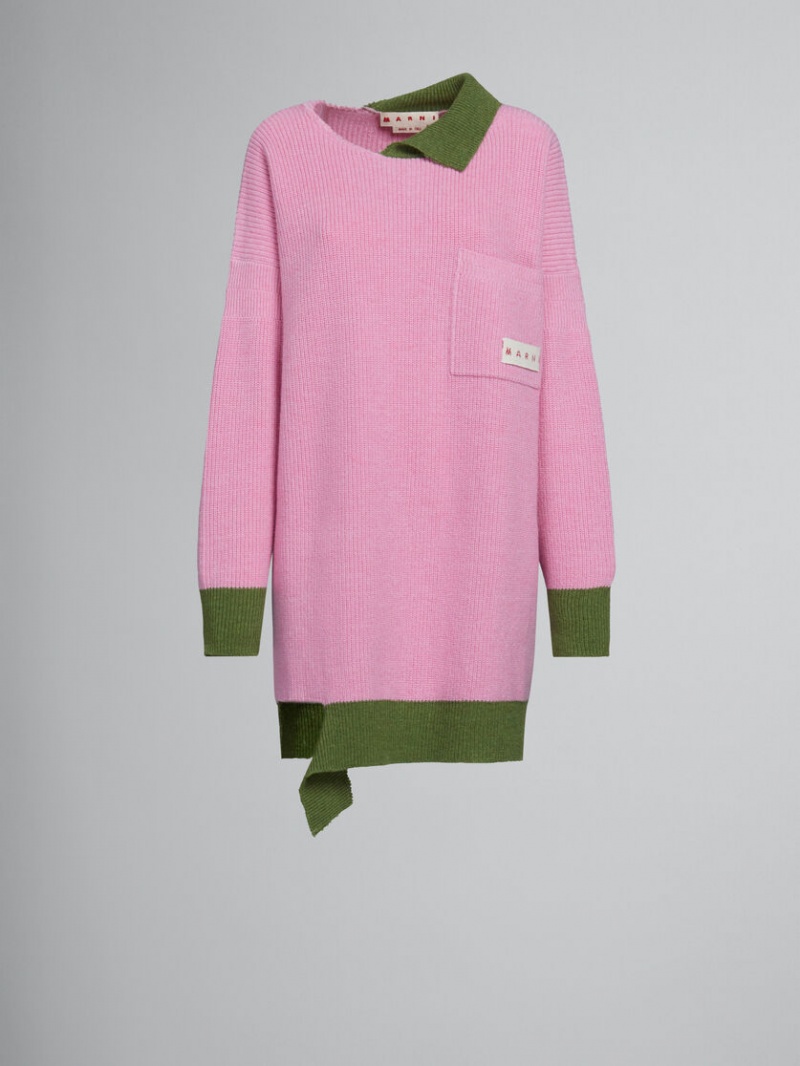 Marni Shetland Ull And Bomull Rosa | SEJBT52500