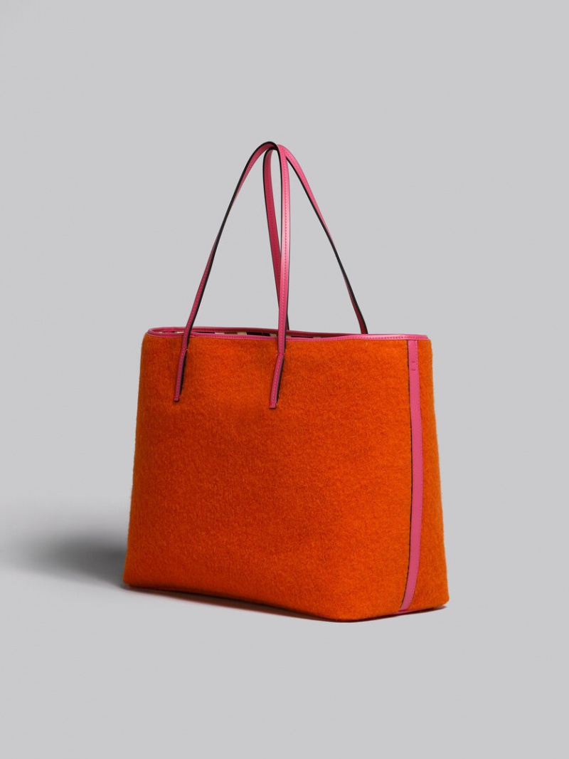 Marni Small Reversible Janus Shopping Bag Orange | GSEUC29821