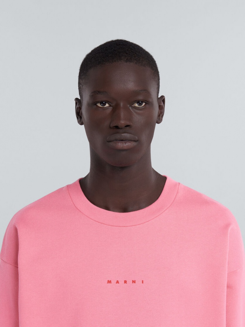 Marni Sweatshirt With Logo Rosa | SEXBR68085