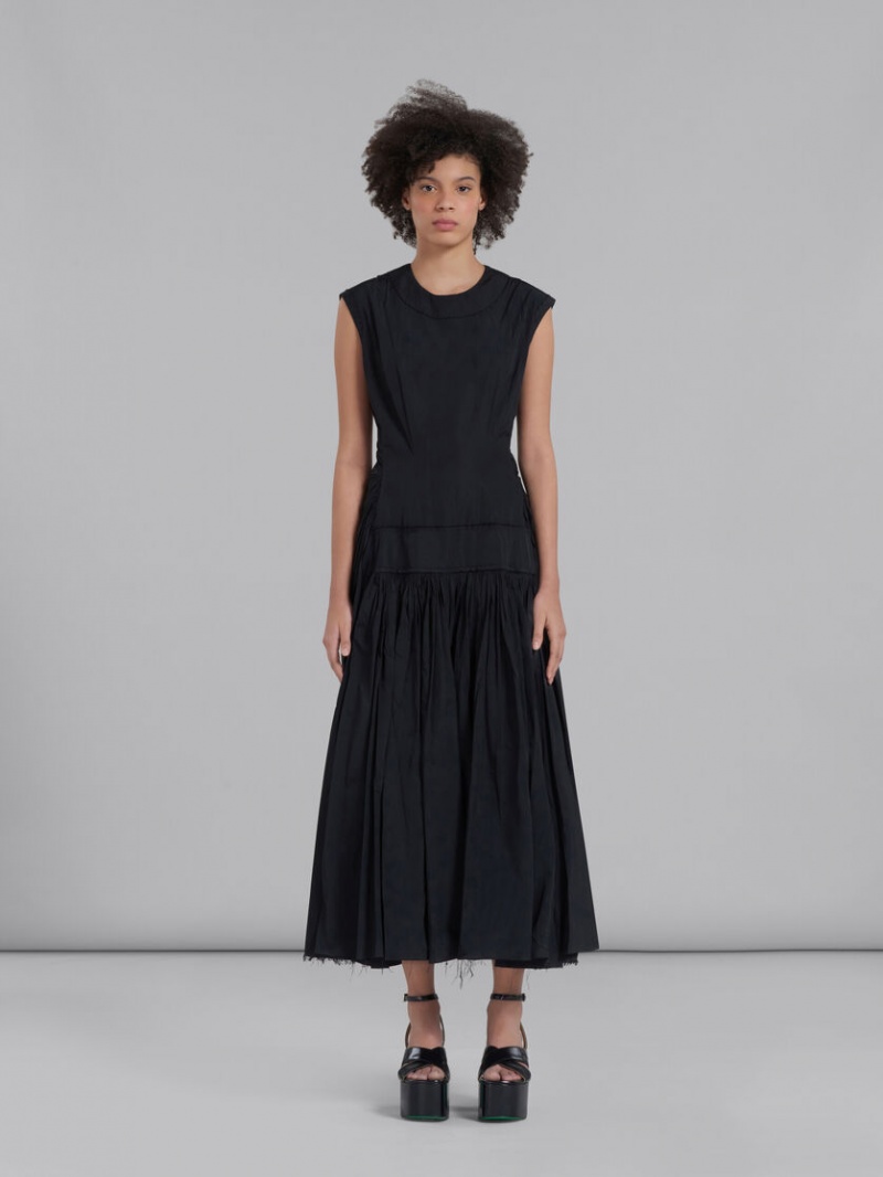 Marni Taffeta With Apron Front Svarta | USEND91436