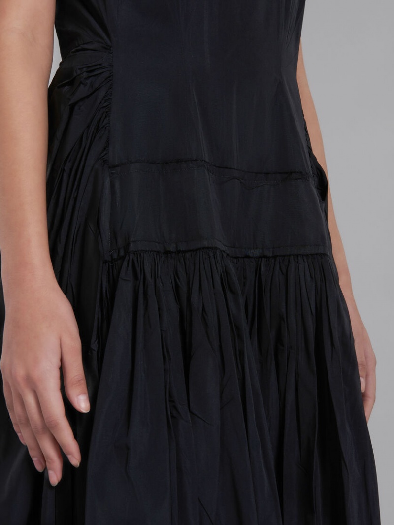 Marni Taffeta With Apron Front Svarta | USEND91436