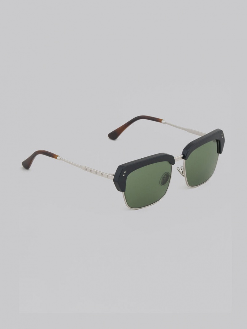 Marni Three Gorges Metal And Acetate Gröna | XSEGW18622