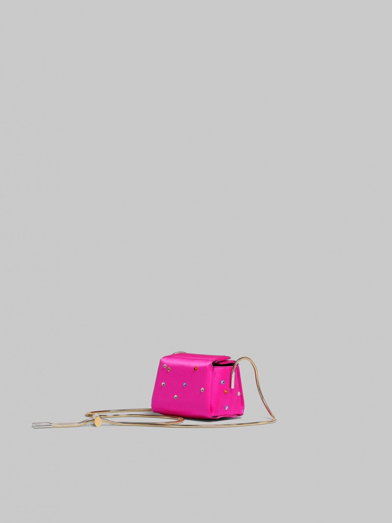 Marni Toggle Mini Bag Satin Fuchsia | SEZDE70664