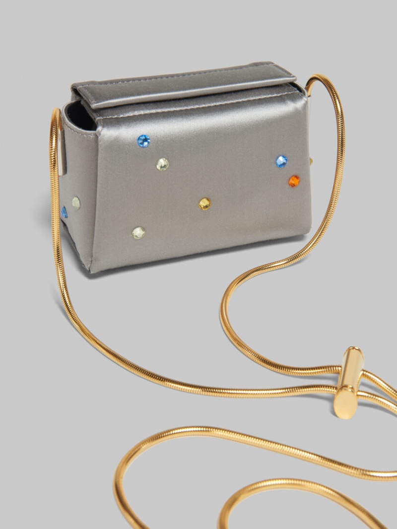 Marni Toggle Mini Bag Satin Grå | GSEUC29801