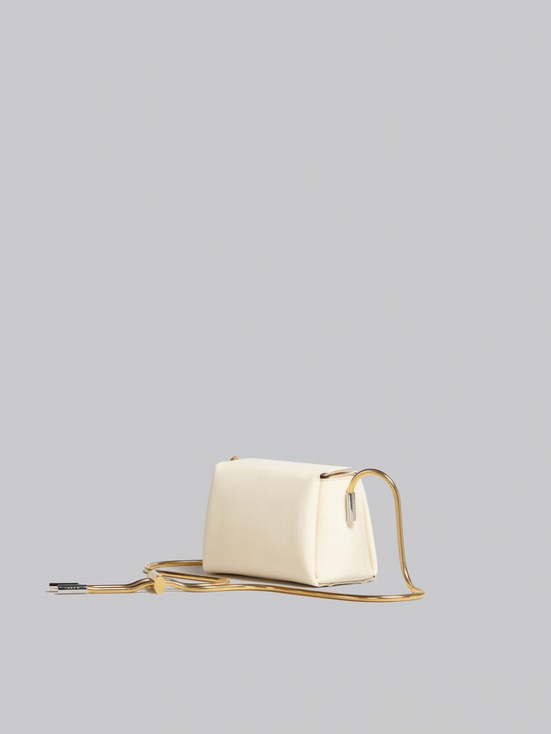 Marni Toggle Small Bag Läder Vita | BSESD69318