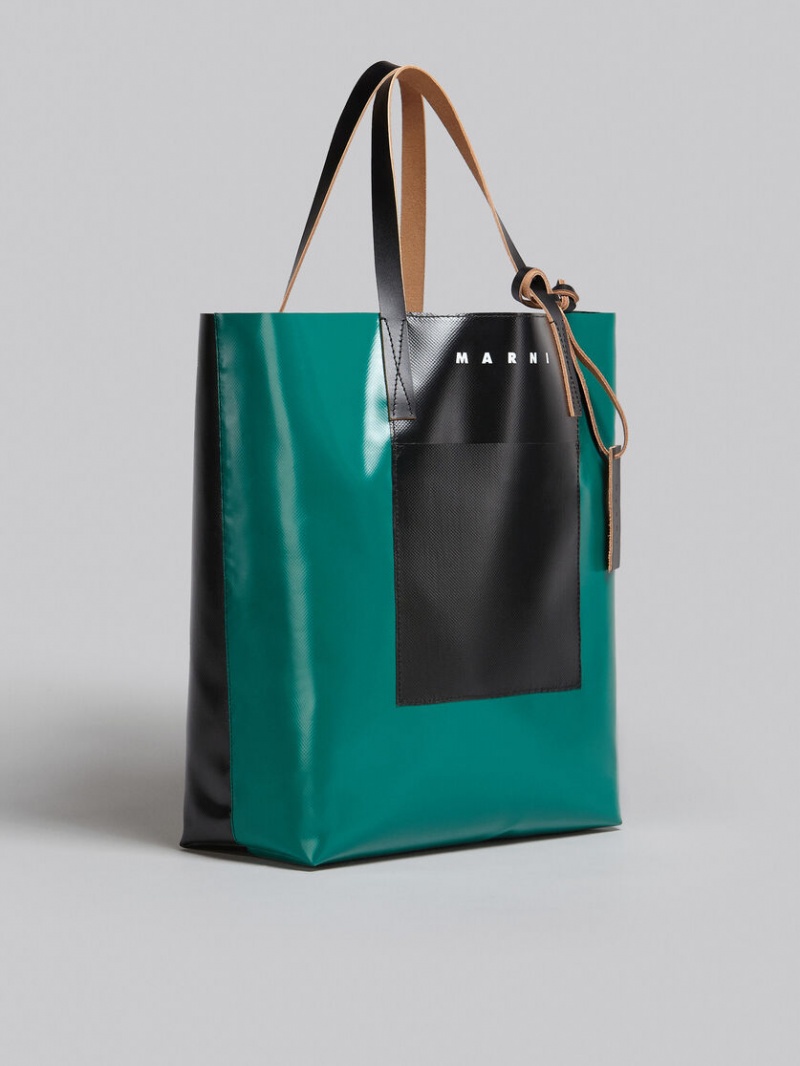 Marni Tribeca Shopping Bag Gröna Svarta | SEJBT58511