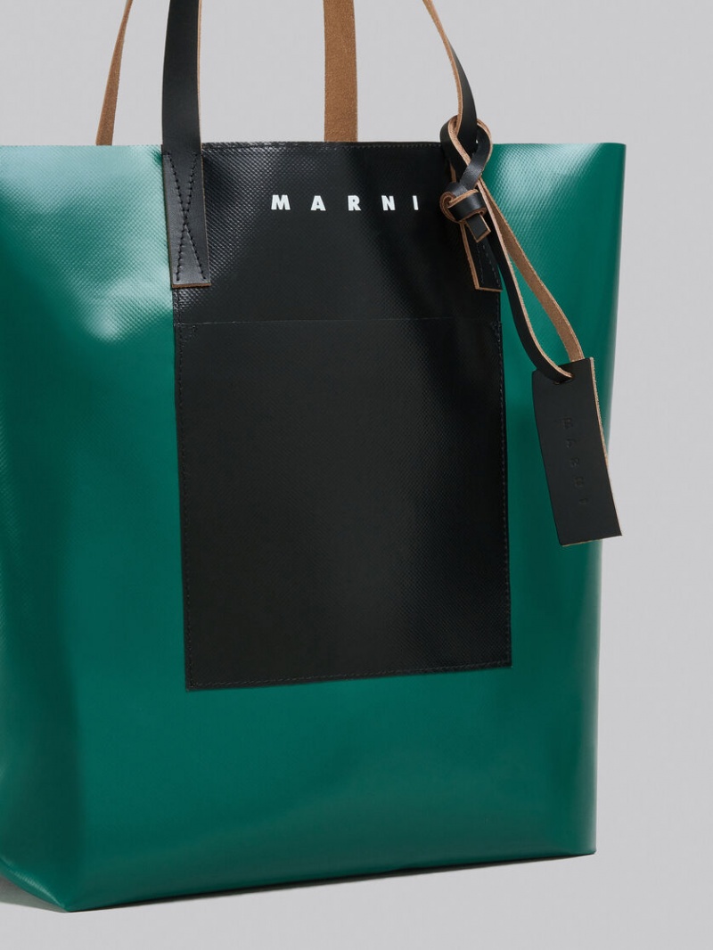 Marni Tribeca Shopping Bag Gröna Svarta | SEJBT58511