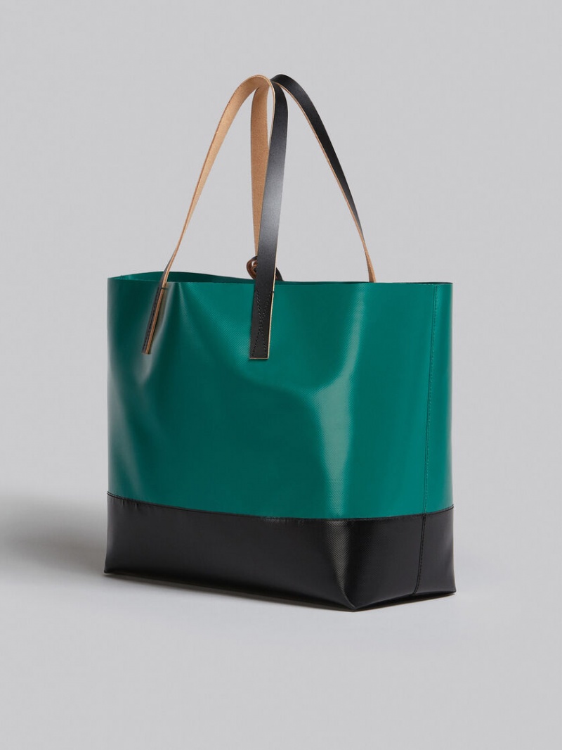 Marni Tribeca Shopping Bag Gröna Svarta | PSEER91991