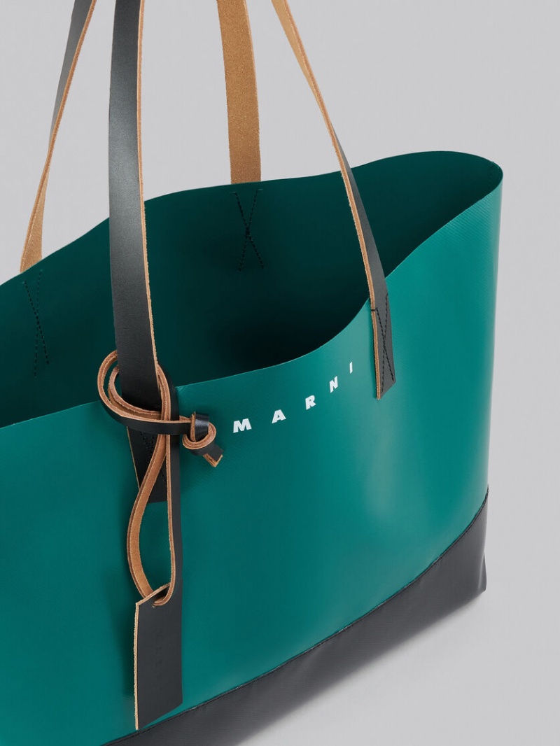 Marni Tribeca Shopping Bag Gröna Svarta | PSEER91991