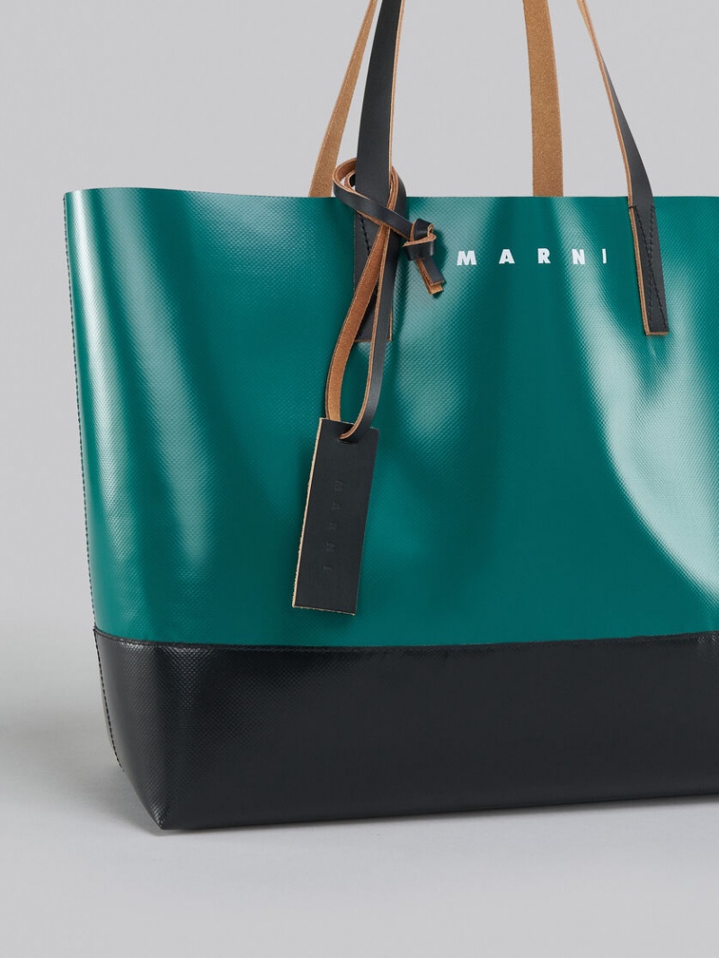 Marni Tribeca Shopping Bag Gröna Svarta | PSEER91991