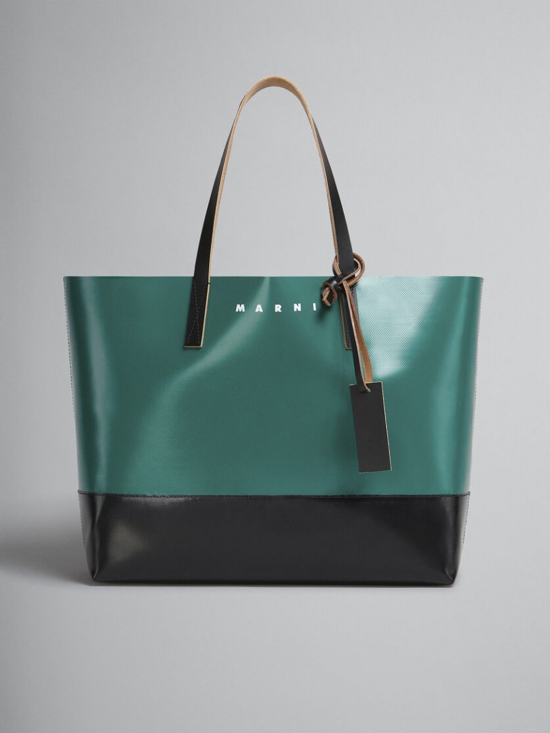 Marni Tribeca Shopping Bag Gröna Svarta | PSEER91991