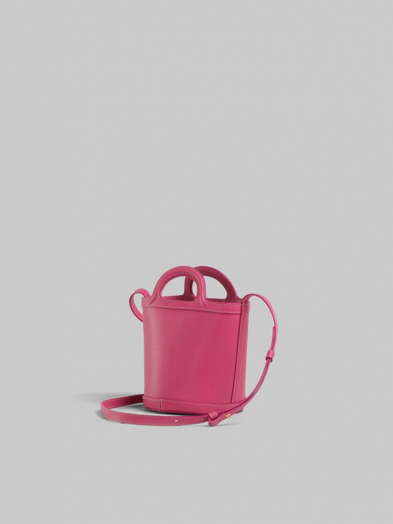 Marni Tropicalia Small Bucket Bag Läder Rosa | GSEUC25346