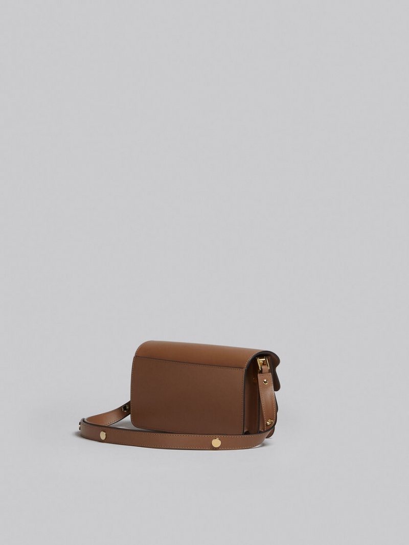 Marni Trunk Bag E/W Läder Bruna | USETG20270