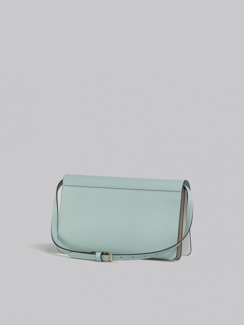 Marni Trunk Clutch Läder Ljusgröna Vita Bruna | SEQAV32528