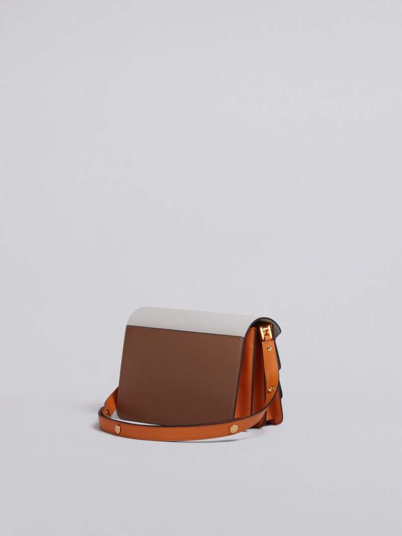 Marni Trunk Medium Bag Läder Grå Bruna Orange | ZSEMJ34075