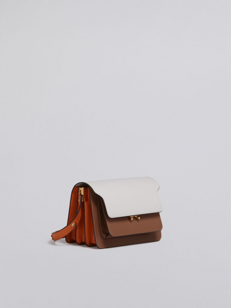 Marni Trunk Medium Bag Läder Grå Bruna Orange | ZSEMJ34075