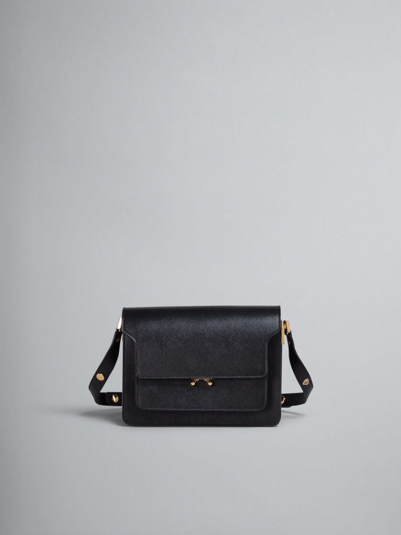 Marni Trunk Medium Bag Läder Svarta | SEZDE23037