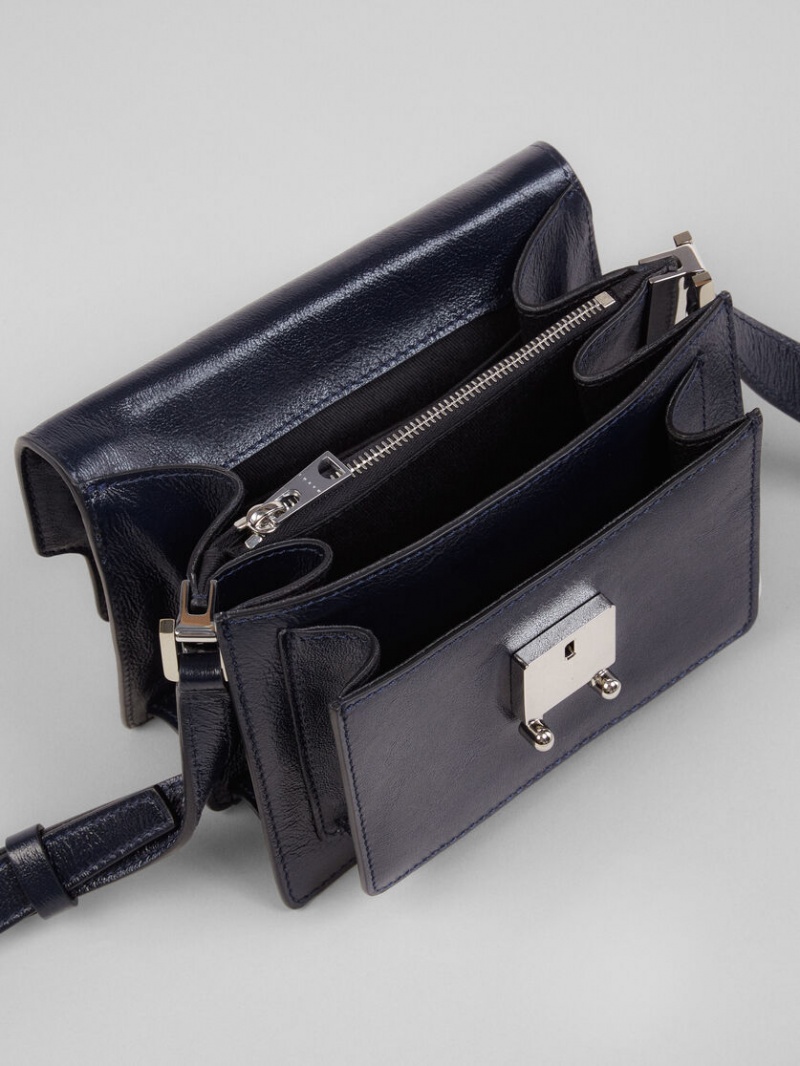 Marni Trunk Soft Mini Bag Läder Blå | SEZDE45307